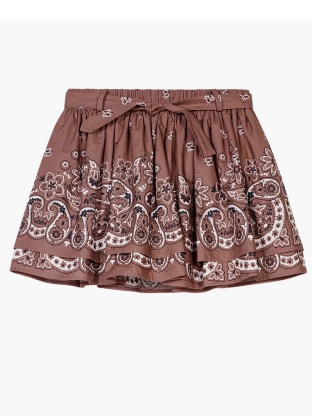 Maje brown bandana print Mini Skirt